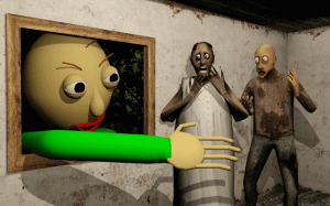 Granny vs Baldi & Grandpa: Mansion Defense Puzzle Game Online