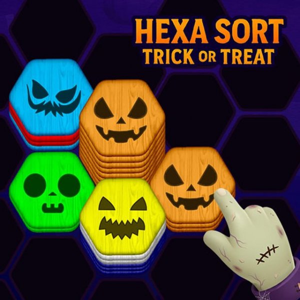 Hexa Sort Trick or Treat Online Puzzle Game