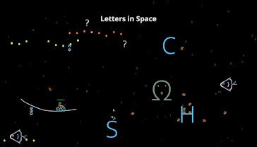 Letters in Space Online Arcade Game